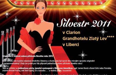 Silvestrovska Hollywood Movie Party v libereckem Clarionu Grandhotel Zlaty Lev∗∗∗∗