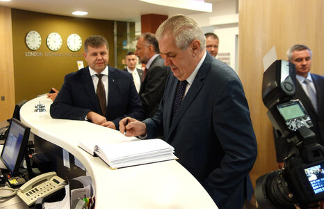 CZECH PRESIDENT STAYED OVERNIGHT IN CLARION CONGRESS HOTEL OSTRAVA